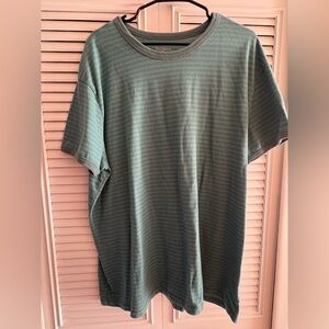 Goodfellow & Co Blue Crewneck Striped Tee XXL